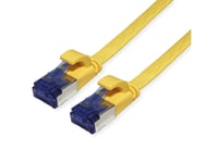 Värde 21992130 Rj45 Nätverkskabel, Patchkabel Cat 6A F/Utp 0,5 M Gul 1 St