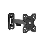 PureMounts Support Mural pour écran TV, Support Universel inclinable et pivotant, Max. VESA 100x100 mm, pour écran TV 13-32 Pouces jusqu'à 20kg, Noir