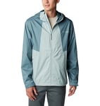 Columbia Men's Inner Limits Jacket, Waterproof Rain Jacket, Niagara/Metal, Size M