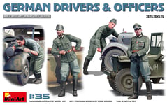 German Drivers & Officers 1:3 5 Figurine Plastique Model Kit Miniart