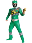 Green Ranger Muscle Power Rangers Dino Charge Superhero Child Boys Costume