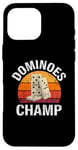 iPhone 16 Pro Max Dominoes Funny Board Game Lover Lucky Domino Player Vintage Case