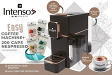 Intenso EASY Nespresso Coffee Machine Espresso/Milk Frother 200 FREE Capsules