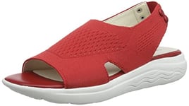 Geox Femme D Spherica Ec5 D Sandales, Red, 35 EU