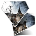 2 x Diamond Stickers 7.5 cm - Creepy Haunted House Horror Movie  #16187