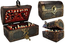 Merhoff & Larkin DND Mimic Dice Chest Box - D&D Polyhedral Dice Storage Box Container | Holds up to 5 Sets of Die | Perfect for Your Dungeons and Dragons Game to Store The Dice in Style |