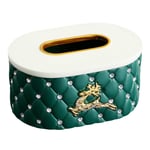 DUKAILIN Tissue Box Holder Creative Golden Deer Tissue Box Kitchen Storage Exquisite Seat Type Paper Storage Box  Resin Tissue Box