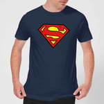 Justice League Superman Logo Men's T-Shirt - Navy - XL