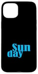 Coque pour iPhone 15 Plus Graphique bleu dimanche jours de la semaine bleu graphique couleur