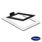 Support de haut-parleur pour ordinateur de bureau,améliore les effets sonores Intégaux et l'absorption des chocs,support audio,haut-parleurs rapides,2 pièces - Type Hollow White(2 Pcs)