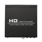 Scart+HDMI til HDMI HD Konverter og Switch - Sort