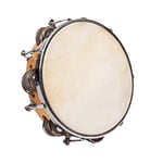 FUZEAU - 3991 - Tambourin en peau naturelle Ø 20 cm + 12 cymbalettes - Authenticité du son garantie - Dès 3 ans