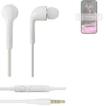 Earphones pour Apple iPhone 14 Pro in ear headset stereo blanc
