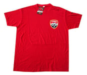 Trinidad et Tobago-Trinidad et Tobago logo junior T-Shirt Football, Rouge, FR : 12 Ans (Taille Fabricant : 12 Ans)