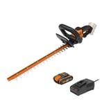 Taille-haie électrique, Worx, WG284E, lame double action 60 cm, orange