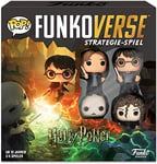 Funko Games Harry Potter 100 Funkoverse - (4 Characters Pack) Board Game, German Version - Harry, Hermione, Bellatrix LeStrange, Lord Voldemort - 3'' (7.6 Cm) POP! - Light Strategy Board Game