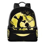 zhengdong Calvin and Hobbes Laptop Bapas Personality Waterproof Travel Daypa with Bottle Side Poets