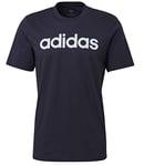 adidas Men's Essential Linear T-Shirt, Legink/Skytin, S