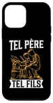 Coque pour iPhone 12 mini Tel père tel fils accessoire batterie batteur humour