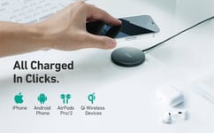 Wireless Magnetic Phone Charger - AUKEY Qi iPhone - Samsung Fast Charge Android