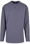 Urban Classics Men's Oversized Open Edge Longsleeve T-Shirt, Darkshadow, XXL