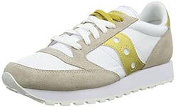 Saucony Men's Jazz Original Vintage Sneaker, White Gold, 3 UK