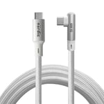 NÖRDIC VR Link kabel 5m USB3.2 Gen1 USB-C till C 5Gbps 3A snabb laddning Quest 2 Super Speed USB Link Cable Vit