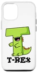 Coque pour iPhone 12/12 Pro Jeu de mots alphabet amusant T-Rex