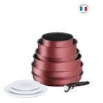 TEFAL Ingenio Daily Chef Rouge Surprise Set 10 Rum: Non -stick, Alla Bränder Inklusive Induktion