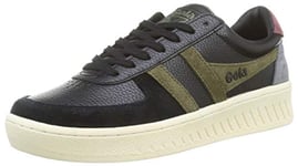 Gola Homme Grandslam Trident Basket, Black Khaki Burgundy, 41 EU