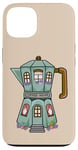 iPhone 13 Creative Cozy Coffee House Cafe, Stovetop Espresso Maker Case