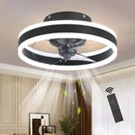 Lablanc - Ventilateur de Plafond avec Éclairage, Silencieux Ventilateur de Plafond avec Lumiere et Télécommande, Reversible, 6 Vitesses, Moderne à