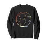 Oldschool Soccer Ball Line Art Football Pitch Sweatshirt