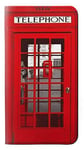Classic British Red Telephone Box PU Leather Flip Case Cover For Samsung Galaxy A3 (2017)