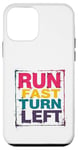 iPhone 12 mini Run Fast Turn Left - Funny Track Runner Motivational Fitness Case