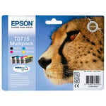 Genuine Epson TO715 Value Pack Original Ink Jet Print Cartridges, T0715 T071540