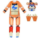 Barnfestdräkter Fem Nätter Hos Freddy Bear Cosplaydräkter Med Mask Pojkar Flickor Onesie Halloween Fancy Jumpsuit Z 7-WELLNGS 7 150