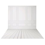 3x5ft Vinyl Photography backdrops White Brick Wall wood floor wedding2391