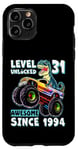 iPhone 11 Pro Level 31 Unlocked T Rex Monster Truck Dinosaur 31st Birthday Case