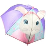 Kids Girl Peter Rabbit Lily Bobtail 3D Ears Childrens Character Folding Umbrella