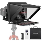 NEEWER X12 Téléprompteur en Aluminium 14" pour IPad/Tablette/Phone/Caméra DSLR avec Télécommande, Étui de Transport, App Compatible avec iOS/Android pour l'enseignement en Ligne/Vlogger/Selfie Direct