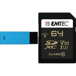 Pack Support de Stockage Rapide et Performant : Clé USB - 2.0 - Séries Runners - 32 Go + Carte SD - Gamme Speedin - Classe 10-64 GB