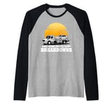 USA Tow Truck Driver, Truck Driver Yellow Line, Tow Truck Raglan Baseball Tee