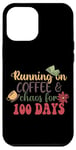 Coque pour iPhone 12 Pro Max T-shirt Running On Coffee & Chaos For 100 Days