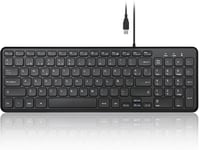 Periboard-213B Clavier Ciseaux Usb Silencieux Avec Cable-Design Compact Avec Pave Numerique-Noir-Qwert Espagnol Avec Ñ