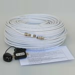 50M White Cable For Sky HD TV Link Magic Eye Kit, Everything You Need