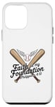 iPhone 12 mini Faith Is My Foundation Philippians 4:13 Baseball Christian Case