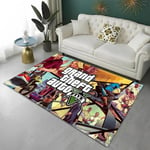 (15-40 x 60)GTA Grand Theft Auto Games Gamer Mattomatto kotiin Olohuoneeseen Makuuhuoneen Sohva Ovimatto Sisustus Lasten alueen matto Liukumaton lattiamatto