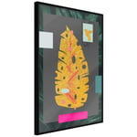 Plakat - Golden Leaf - 30 x 45 cm - Sort ramme