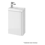 Cersanit - Meuble lave-mains 40x22 cm - Gain de place - Blanc Brillant